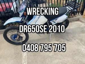 Suzuki DR650SE 2010 motorcycle advertised for wrecking