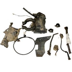 Yamaha TT350 parts including cables, switches, brackets and keys